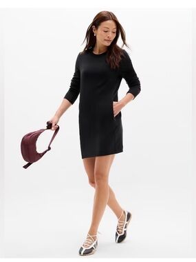 Athleta Coaster Luxe Sweater Dress Thumb Holes Zipper Pockets XS